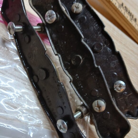 Vintage 1970s Amerock Brass Drawer Handles Pulls with Backplates 6 sets/pc #1CC - Picture 2 of 8